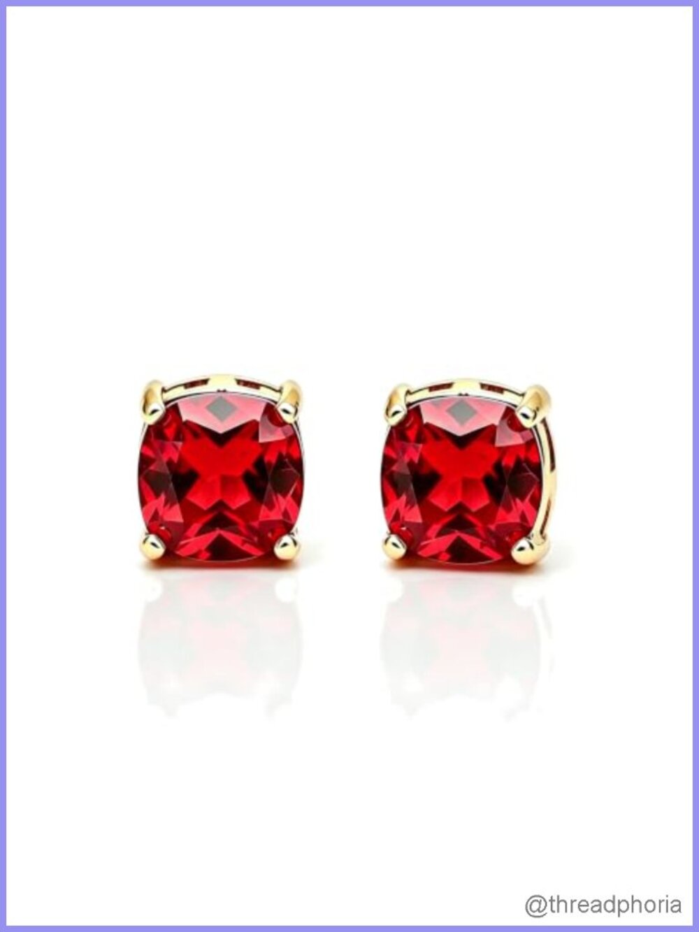 Princess Cut Stud Earrings with 925 Sterling Silver Post Hypoallergenic